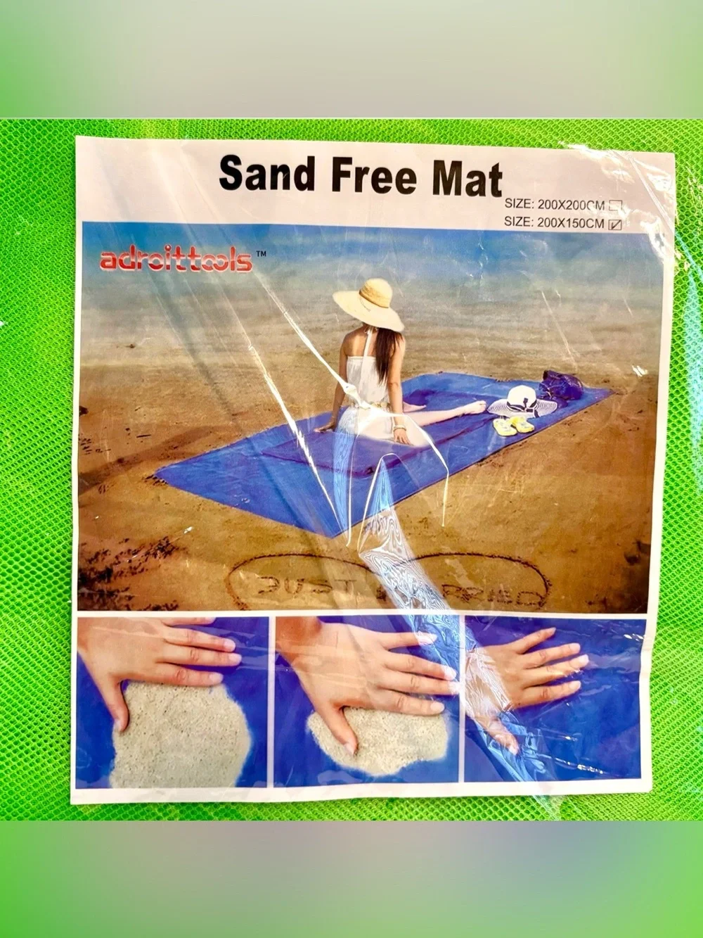 Adroittools Sand Free Mat Beach Camping 200x150cm